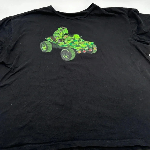 Gildan Shirt Mens 2XL Black Short Sleeve The Gorillaz Graphic Art Geep Camo - Picture 3 of 6